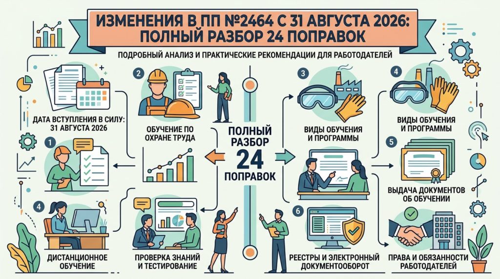 Изменения в ПП №2464 с 31 августа 2026